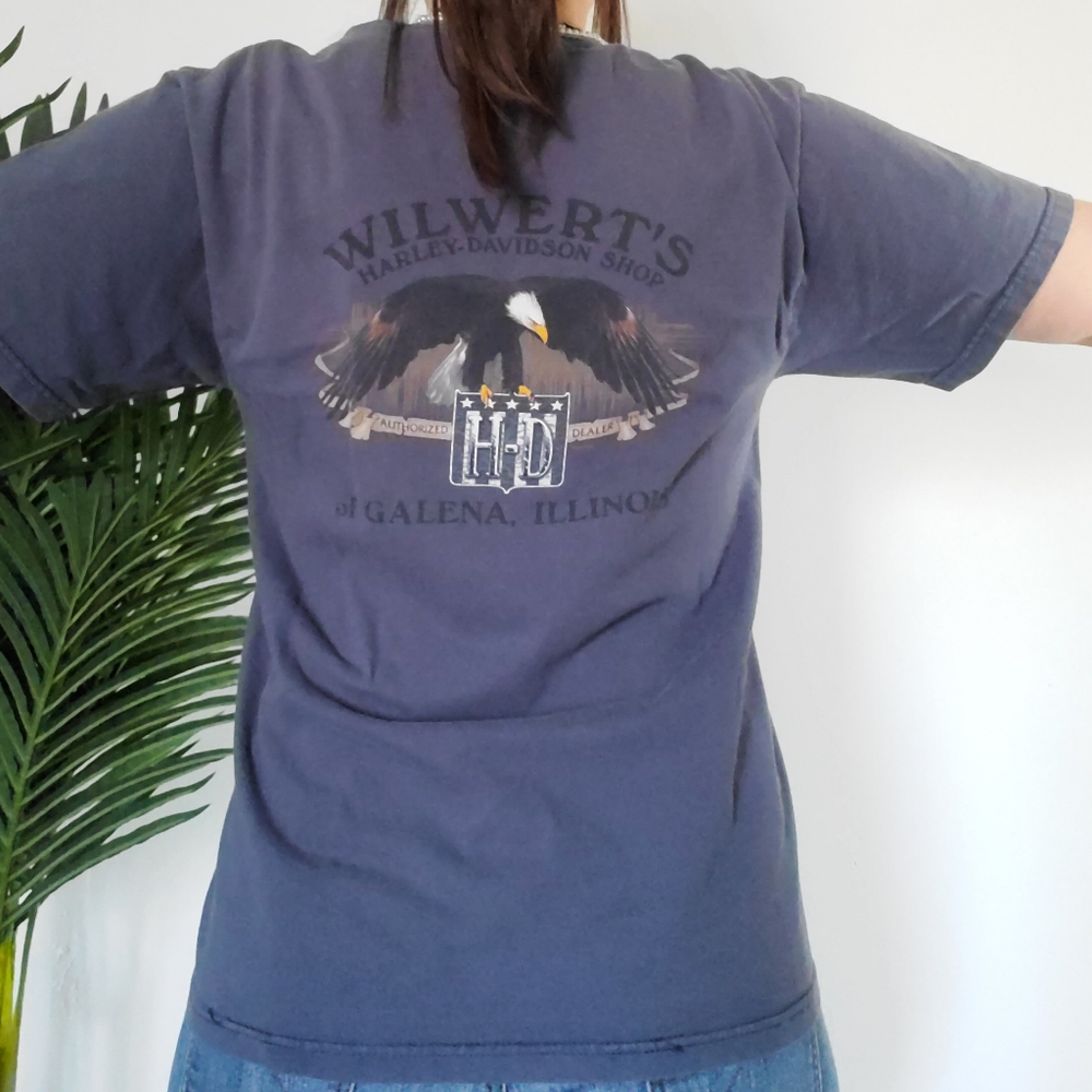 *SOLD* Harley Davidson Flames Tshirt - Picture 2 of 10